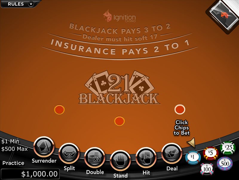 ignition casino blackjack
